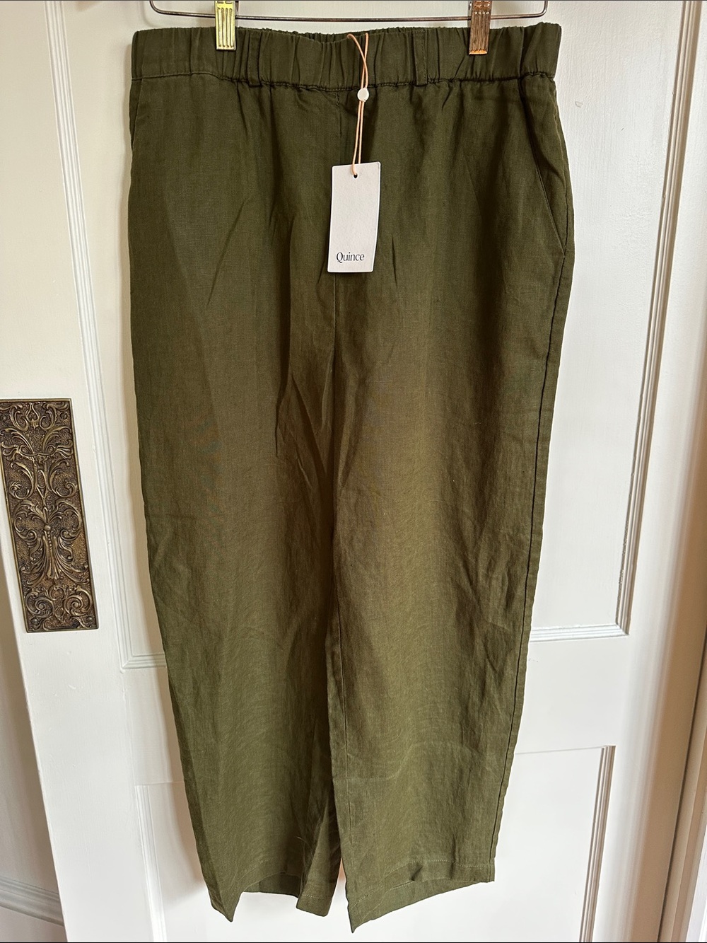 NWT Quince Olive Green Linen Pants